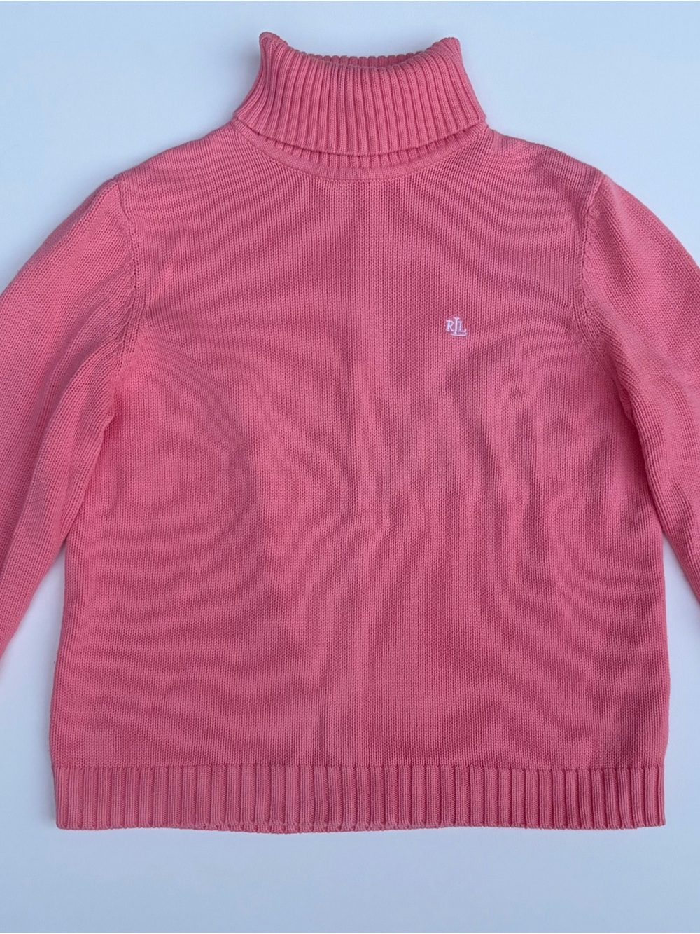 Ralph Lauren Coral Pink Turtleneck Sweater